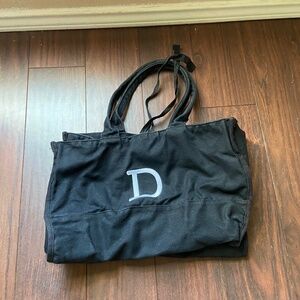 100% Cotton Black Tote Bag